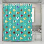 animal crossing character game shower curtains 0