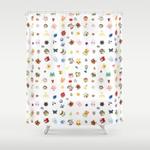 animal crossing pattern shower curtain 0