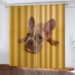 Animal Dog Curtains Blackout Window Drapes Home Decor Meaningful Gift