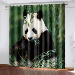 Animal Panda Curtains Pattern Blackout Window Drapes Home Decor Meaningful Gift