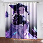 anime demon slayer curtains blackout window drapes 0