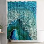 aqua turquoise agate mineral gem stone shower curtain 0