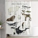 arctic antarctic animals shower curtain 0