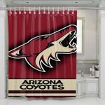 arizona coyotes nhl logo 2 shower curtains 0