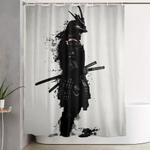 armored samurai shower curtain 0