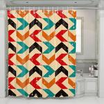 arrow colorful grunge pattern shower curtains 0