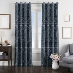 Art Deco Blue Mural Window Curtain Best Gift For Room Decorations
