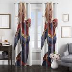 art of captain marvel window curtains 0