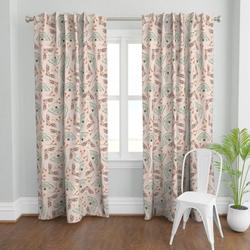 Art Of Light Leaves Pattern Print All Over Blackout Curtains Room Decor