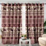 art of running deer pattern print blackout curtains house gift idea blackout window curtains 100 polyester 417 1079 0
