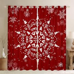 Art Of Snowflakes Pattern All Over Curtains Set Christmas Vibe