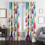 art watercolor painting monsters window curtain 0