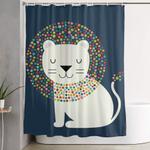 as a lion shower curtain 0