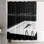 asc 593 le silence des cigales the midnight lights shower curtain 0