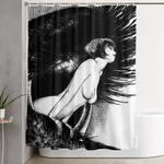 asc 602 la spectatrice valentina at the gallery shower curtain 0
