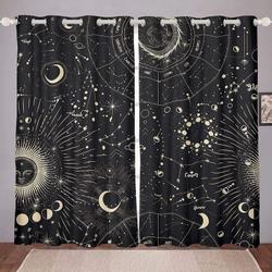 Astrology Stars Moon Cancer Virgo Universe Clog Shoes Zodiac Birthday Gift Window Blackout Curtains For Home Decor