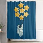 astronauts dream shower curtain 0