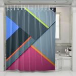 asymmetric soft color theme shower curtains 0