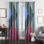 asymmetric soft color theme window curtain 0