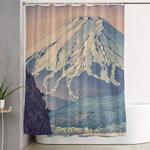 at prayer at dayai shore shower curtain 0