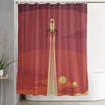 atomic sky shower curtain 0