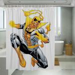attack from iron fist marvel shower curtains 0