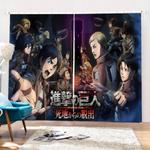 attack on titan curtains blackout window drapes for room decoration 0