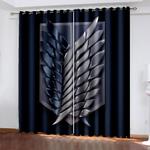 attack on titan curtains cosplay blackout window treatments drapes 0