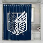 attack on titan logo shower curtains 0
