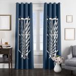 attack on titan logo window curtains 0