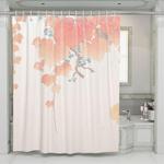 autumn leaf theme pastel shower curtains 0