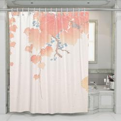 Autumn Leaf Theme Pastel Art Shower Curtain Set For Bathroom Decor Gift For Friends
