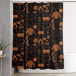Autumn Nights Halloween Shower Curtain Set Bathroom Set For Bathroom Decor Best Gift For Friends