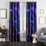 avicci neon light logo vaporwave window curtain 0