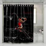 awesome action nba player shower curtains 0