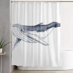 baby humpback whale megaptera novaeangliae shower curtain 0