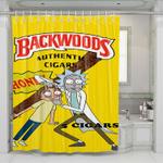 backwoods rick and morty 2 shower curtains 0