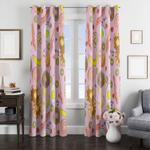 bacon meat donut and fruit pattern window curtain 0