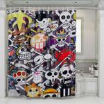 badges sunny go onepiece shower curtains 0