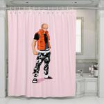 bald streetwear hypebeast anime evangelion shower curtains 0