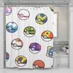 ball monsters pokemon shower curtains 0