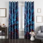 ball vaporwave neon light window curtain 0