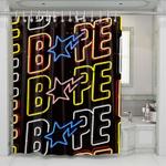 bape neon light shower curtains 0