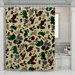 bape pattern army hypebeast shower curtains 0