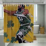basket kyrie irving celtics and art shower curtains 0