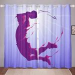 basketball player shape dung window curtain passion playing basketball blackout window curtains 100 polyester 41 7 107 9 0