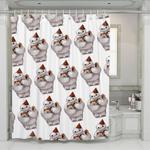 baymax birthday with cat big hero 6 shower curtains 0