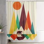 bear in whimsical wild shower curtain 0