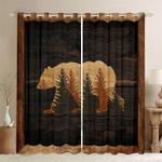 bear mountain blackout curtain wild bear curtain design bear lovers gift idea blackout window curtains 100 polyester 41 7 107 9 0