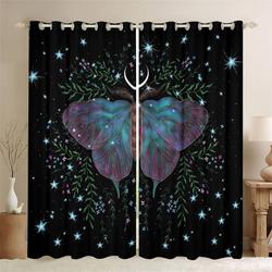 Beautiful Butterfly Blackout Curtain Butterfly Moon Night Curtains Home Decoration